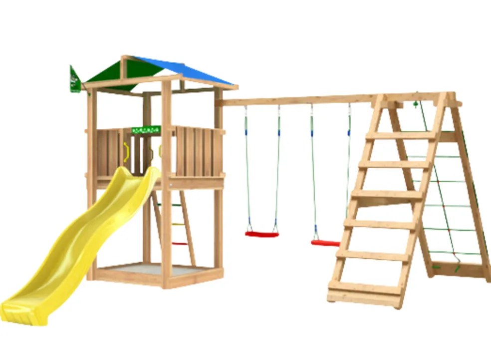 Lektorn Jungle Gym Hut m/rutschkana, gungmodul & klättermodul