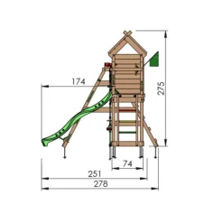 Lektorn Jungle Gym Resort m/rutschkana, gungmodul & klättermodul