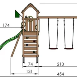 Lektorn Jungle Gym Safari m/rutschkana & gungmodul