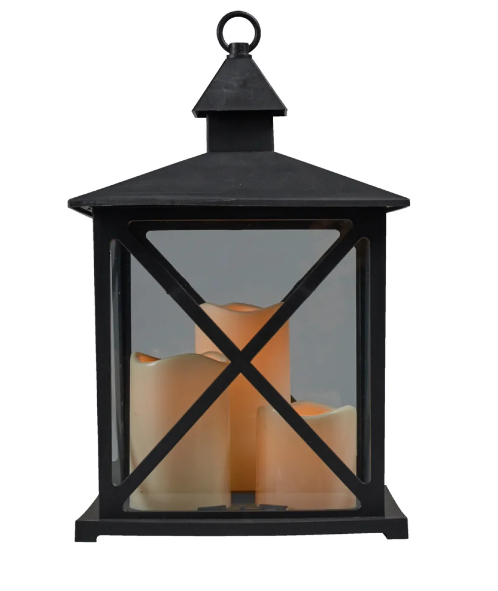 Ljuslykta 3 LED-blockljus 23 x 38 cm