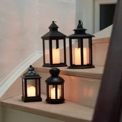 Ljuslykta 1 LED-blockljus Ø19,5 x 30,8 cm Stemning