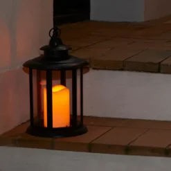 Ljuslykta 1 LED-blockljus Ø19,5 x 30,8 cm Stemning