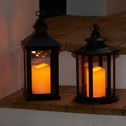 Ljuslykta 1 LED-blockljus 15 x 33 cm Stemning