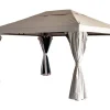 Lyxpaviljong Beige/Svart 3 x 4 m