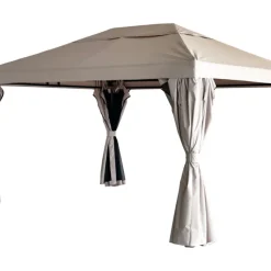 Lyxpaviljong Beige/Svart 3 x 4 m