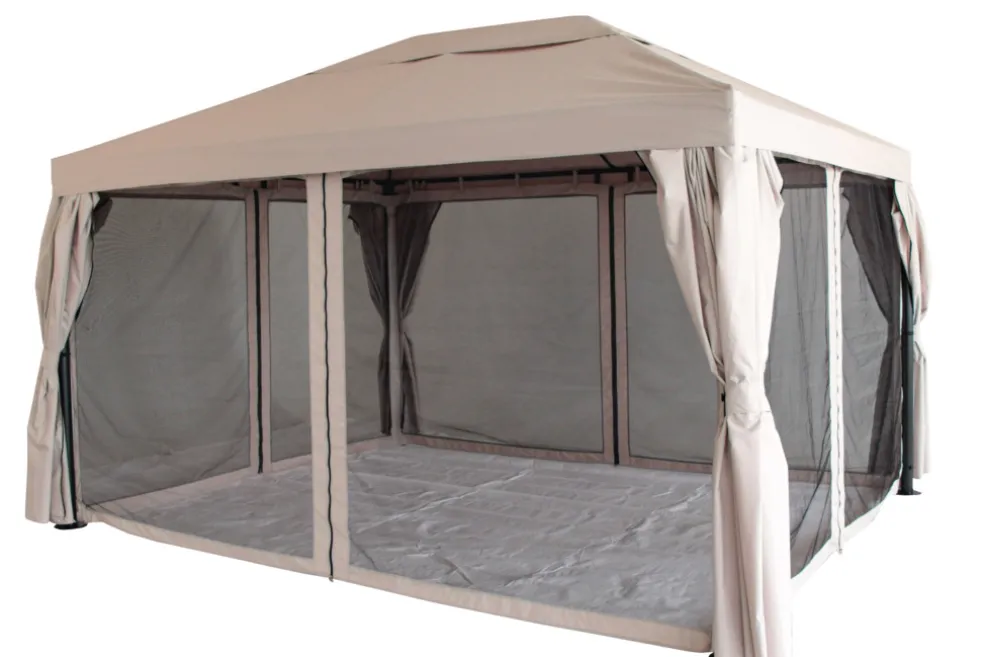 Lyxpaviljong Beige/Svart 3 x 4 m