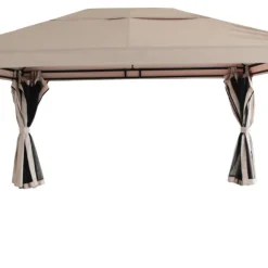 Lyxpaviljong Beige/Svart 3 x 4 m