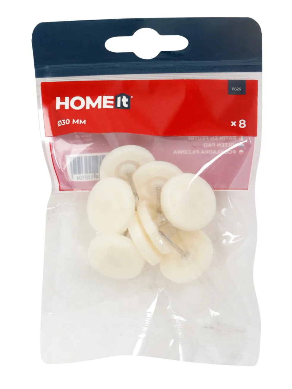 Möbeltass m/spik Vit Ø30 mm 8-pack Home>it