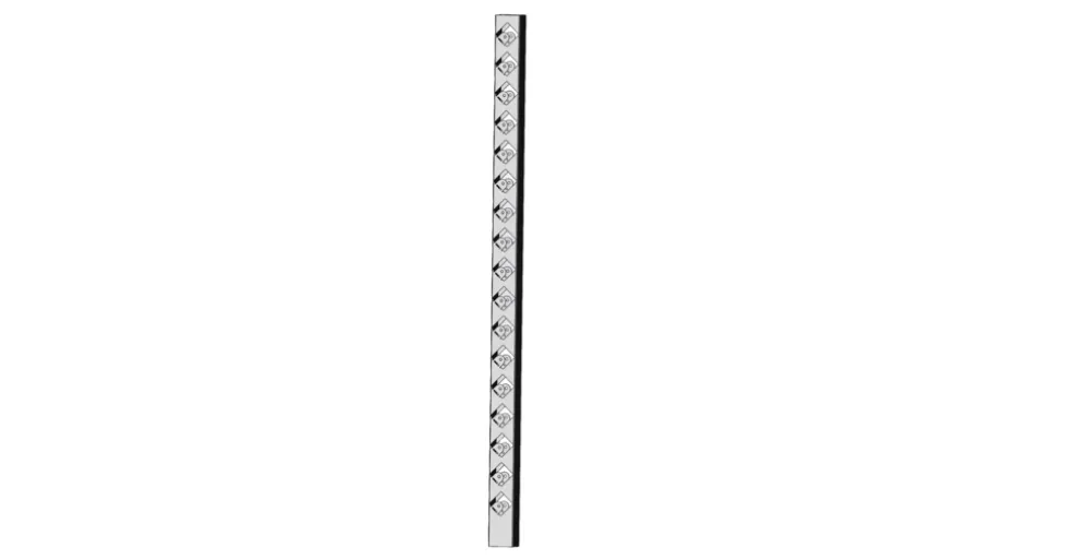 Mellanstolpe Broken Galvad 1450 mm Steel Design