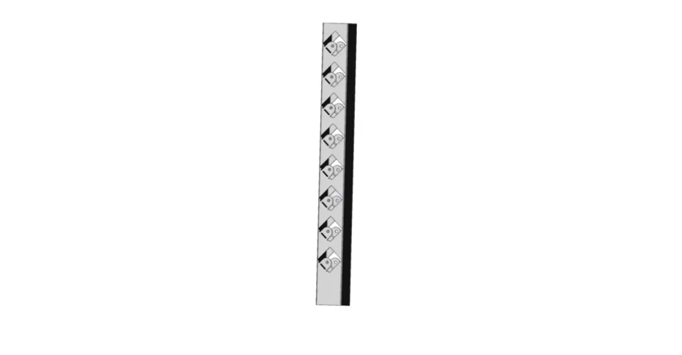 Mellanstolpe Broken Galvad 730 mm Steel Design