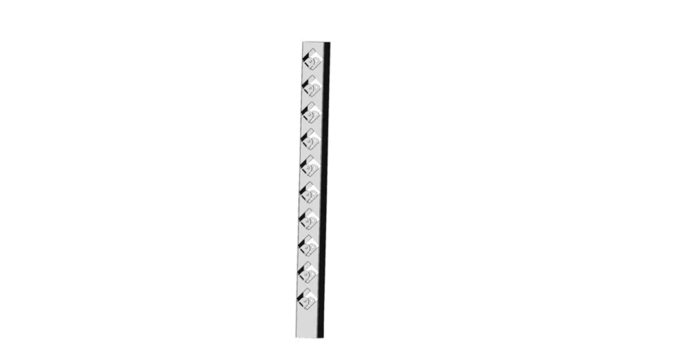 Mellanstolpe Broken Galvad 890 mm Steel Design