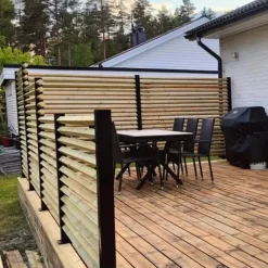 Mellanstolpe Broken Svart 1050 mm Steel Design