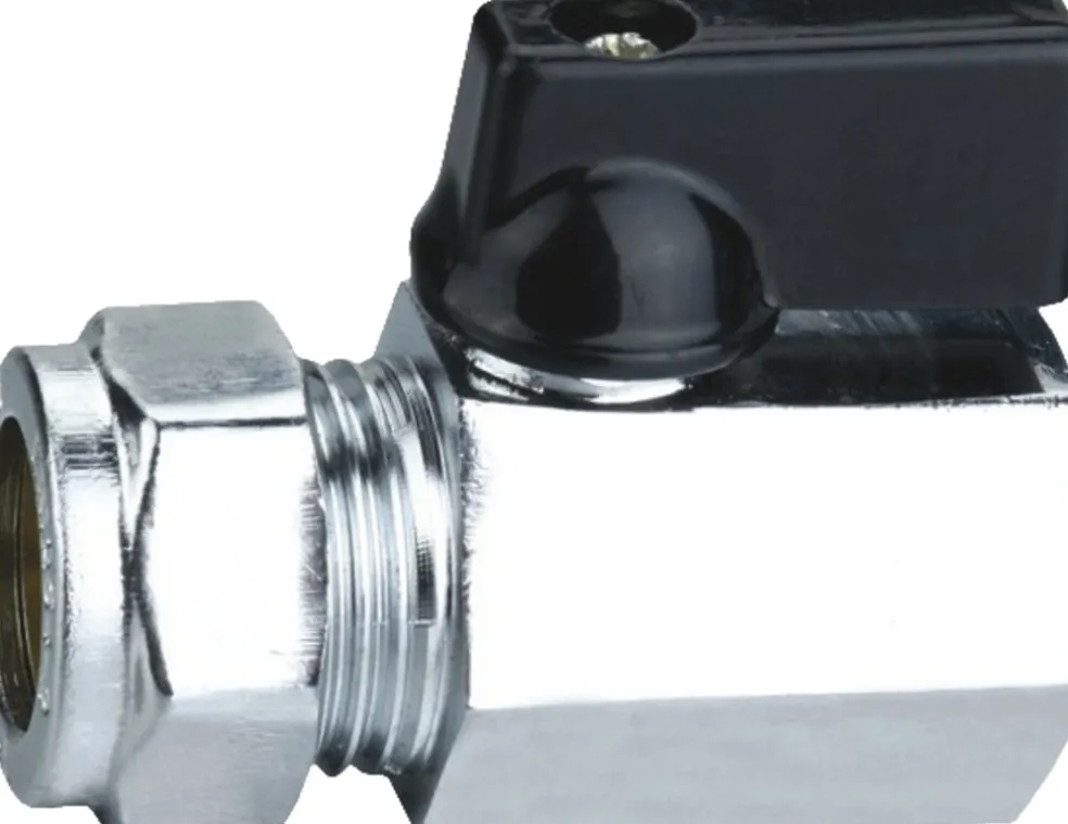 Minikulventil Ø10 mm x R15 Inv. Rak ScandFix