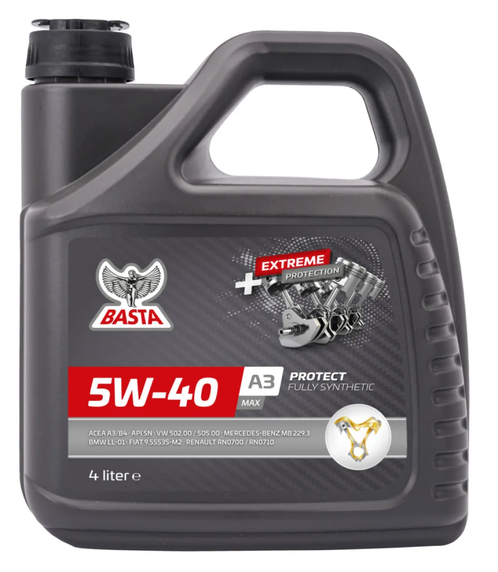 Motorolja 5W-40 Helsyntetisk 4 L Basta
