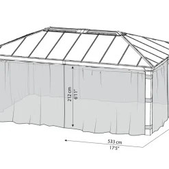 Myggnätset t/paviljong Dallas 607 x 422 cm Canopia by Palram