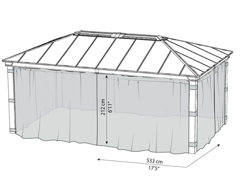 Myggnätset t/paviljong Dallas 607 x 422 cm Canopia by Palram