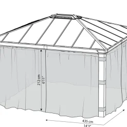 Myggnätset t/paviljong Dallas 422 x 422 cm Canopia by Palram
