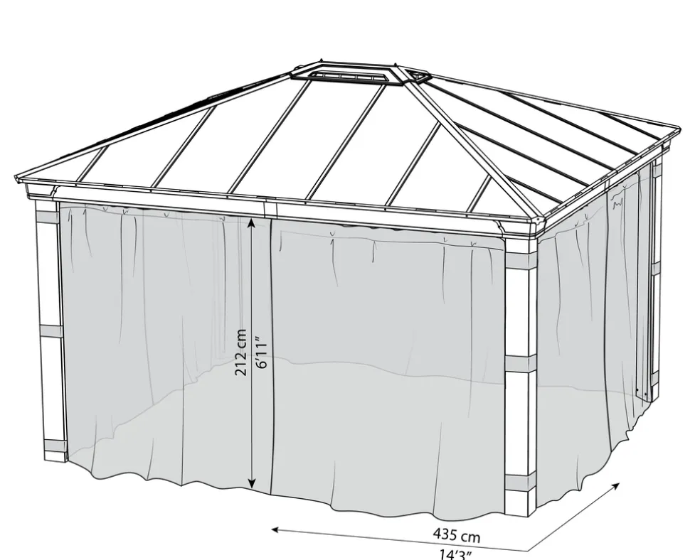 Myggnätset t/paviljong Dallas 422 x 422 cm Canopia by Palram