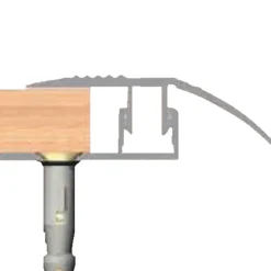 Nivålist Alu Blank 2 x 40 mm - 0,9 m