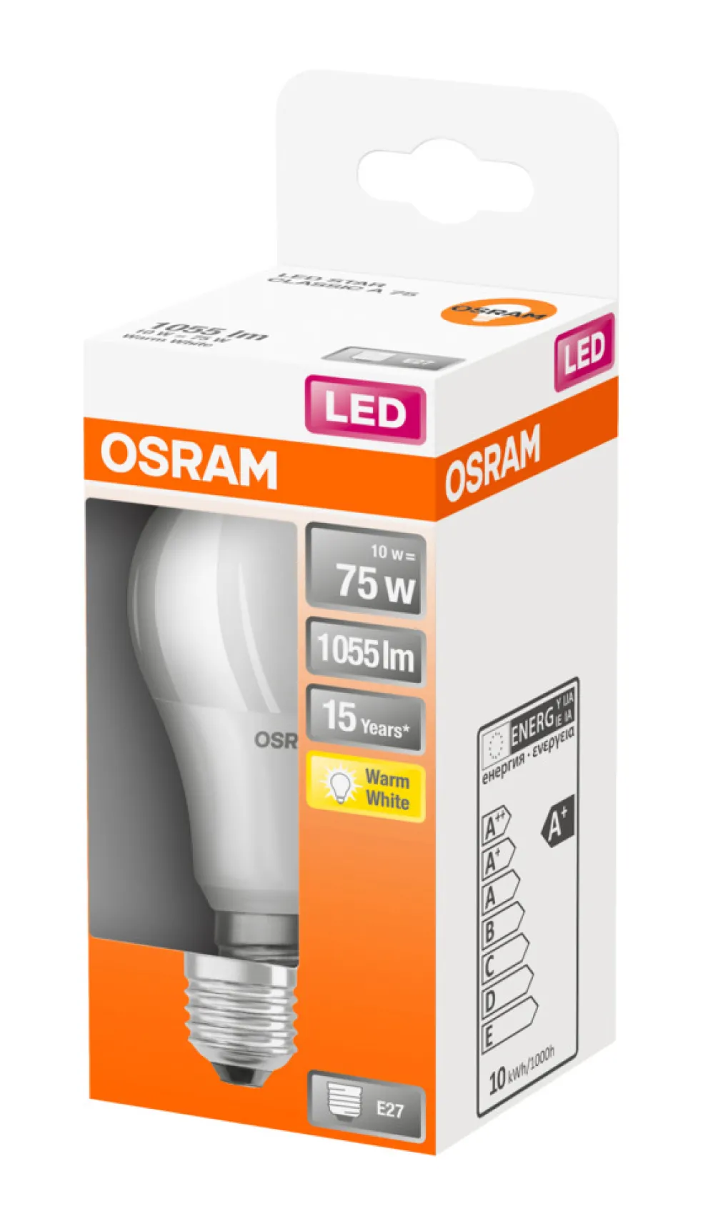 Normallampa LED Frostad 10W Osram