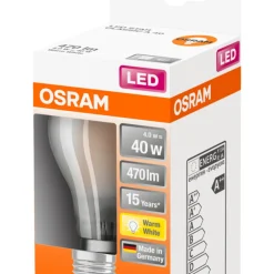 Normallampa LED Frostad 4W Osram