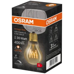 Normallampa Vintage LED Filament 4,8W E27 Osram