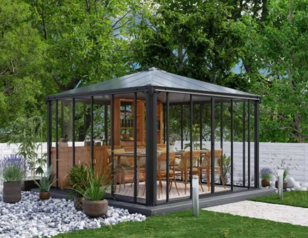 Orangeri Ledro Antracit 3,6 x 3,6 m 13 m² Canopia by Palram