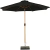 Parasoll m/vev Teak/Svart Ø3 m Sunlife