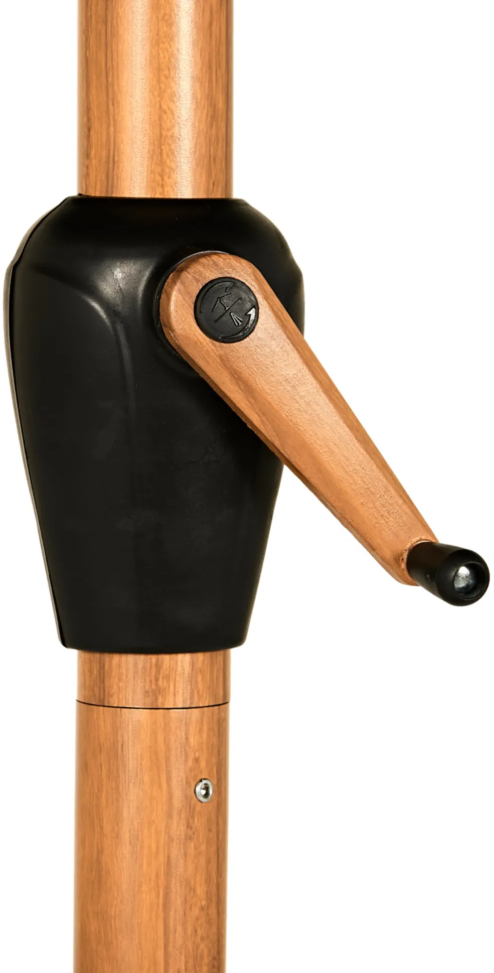 Parasoll m/vev Teak/Svart Ø3 m Sunlife
