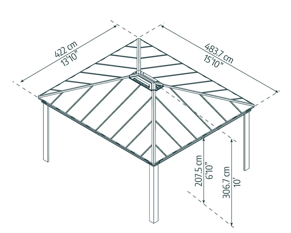 Paviljong Dallas 483 x 422 cm Canopia by Palram