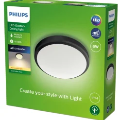 Plafond Doris 6W LED Svart Philips