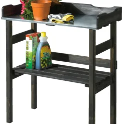 Planteringsbord Svart 78 x 38 x 82 cm