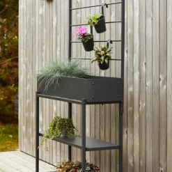 Planteringslåda m/hyllplan & spaljé 94 x 30 x 155 cm Garden