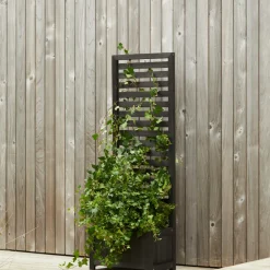 Planteringslåda m/spaljé Svart 45 x 30 x 135 cm Garden