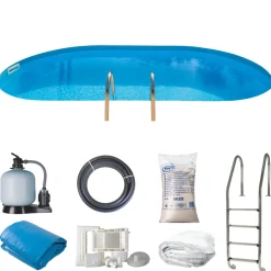 Pool Oval Nedgrävd 38840 L Swim & Fun