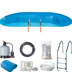 Pool Oval Nedgrävd 24420 L Swim & Fun