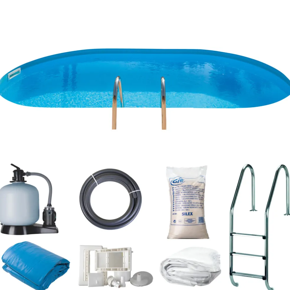 Pool Oval Nedgrävd 24420 L Swim & Fun