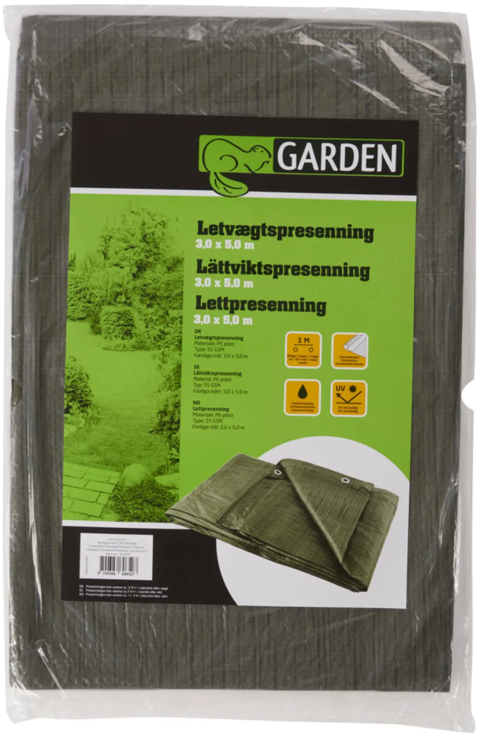Presenning Grön 3 x 5 m