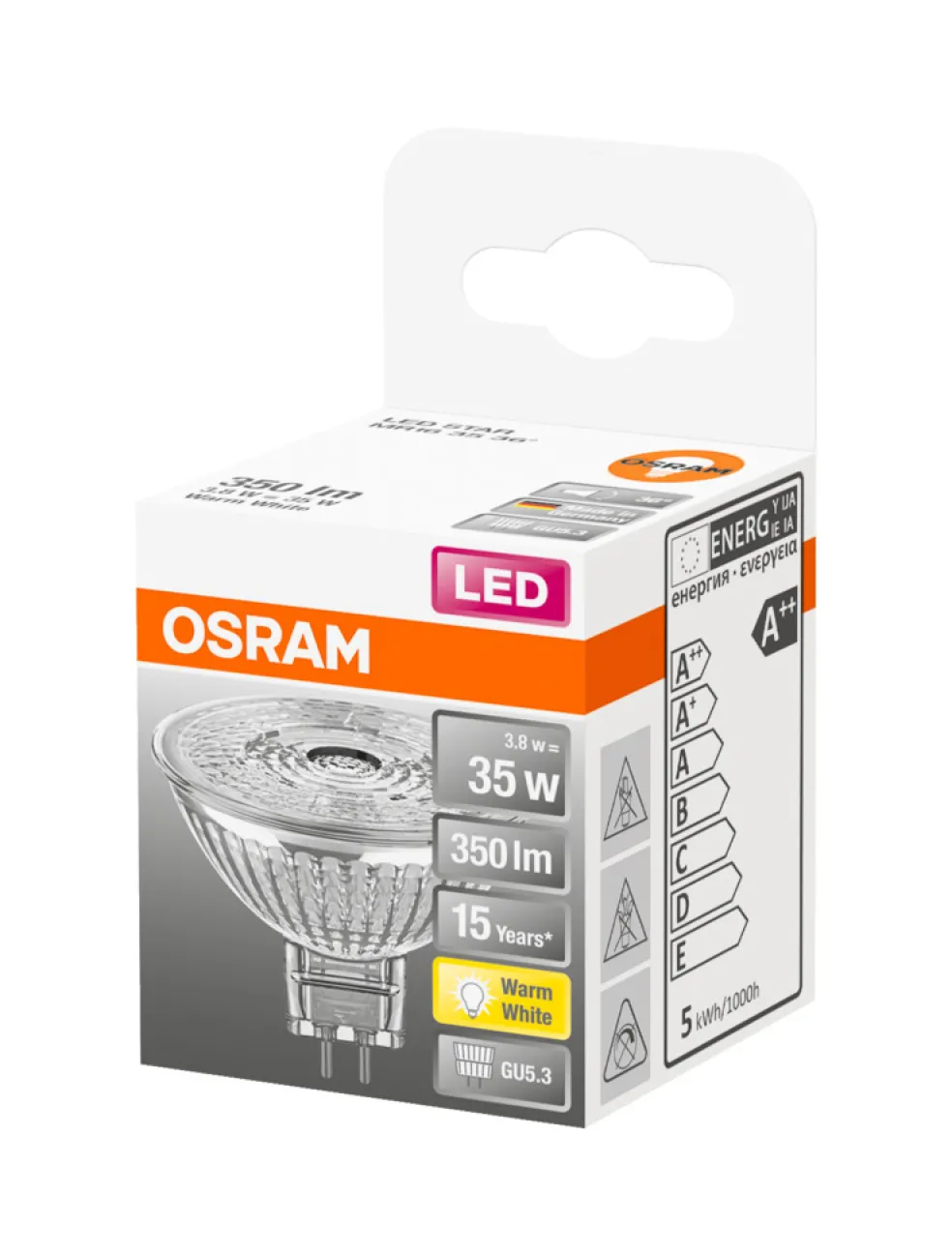Reflektorlampa LED 3,8W GU5,3 Osram