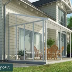 Sidvägg Terrasstak Feria 3 m Vit Canopia by Palram