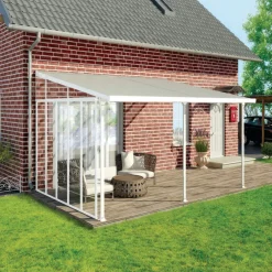 Sidvägg Terrasstak Feria 4 m Vit Canopia by Palram