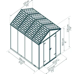 Skjul Rubicon 7,2 m² Canopia by Palram