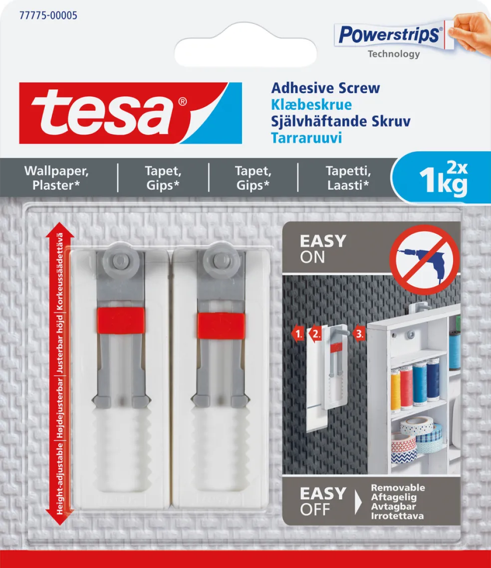 Skruv Självhäftande 1 kg 2-pack Tesa