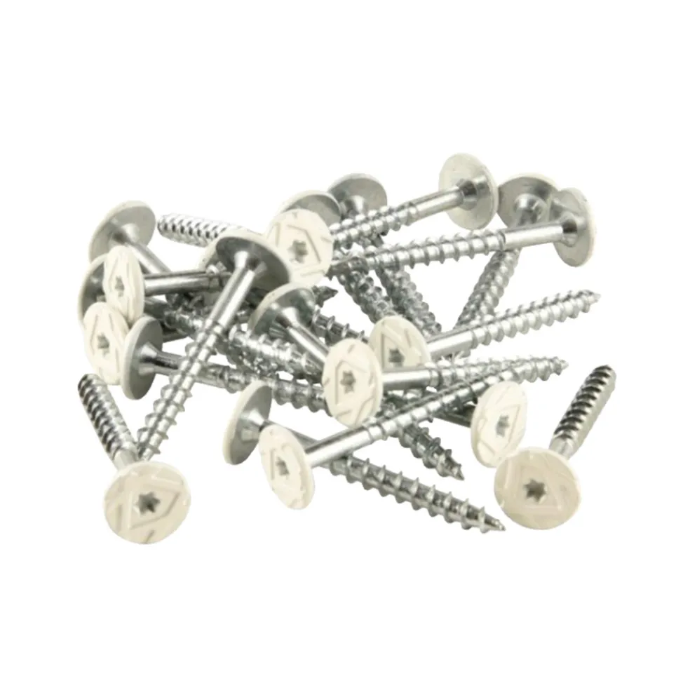 Skruv t/träbetong 5 x 45 mm Vit 100-pack Fibrotech