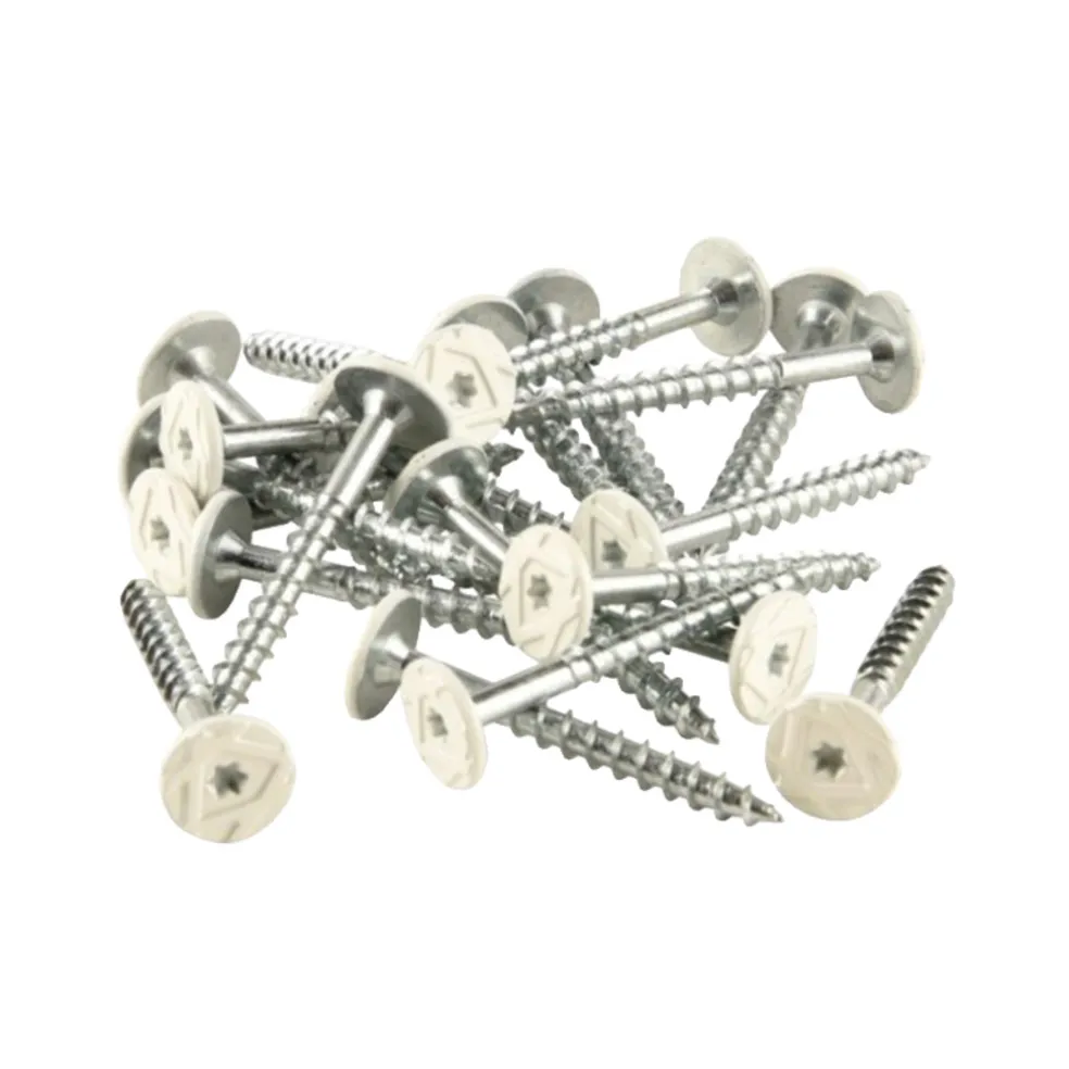 Skruv t/träbetong 5 x 64 mm Vit 100-pack Fibrotech