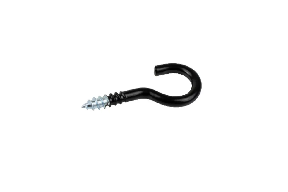 Skruvkrok 40 mm Svart 5-pack Habo