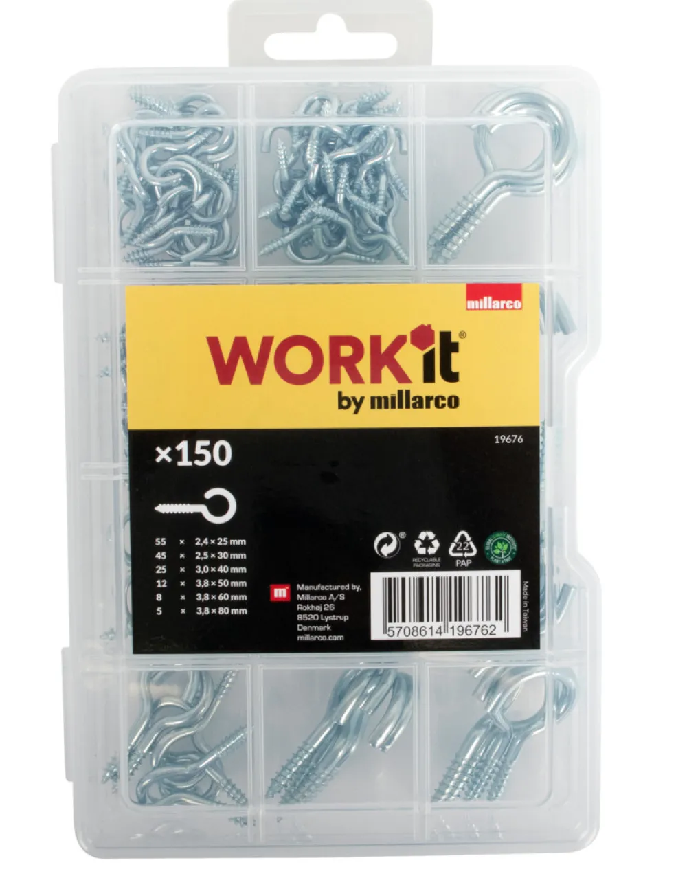 Skruvkroksats 150 delar Work>it