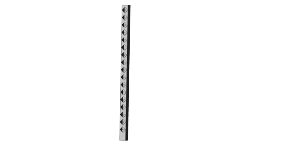 Slutstolpe Broken Galvad 1450 mm Steel Design