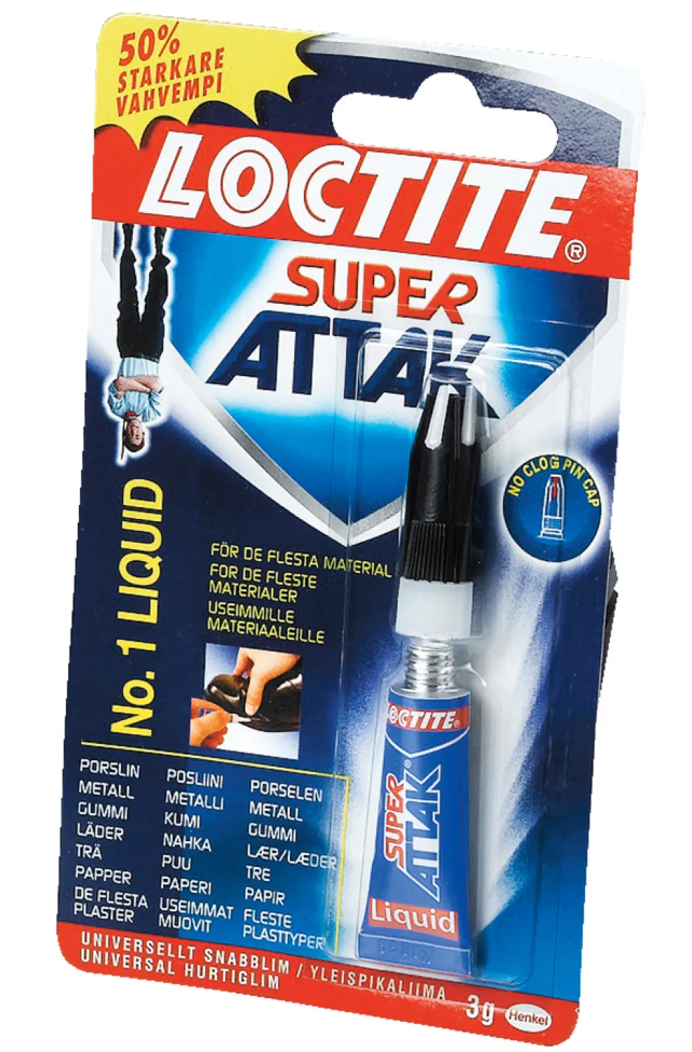 Snabblim Super Attak Liquid 3 g Loctite