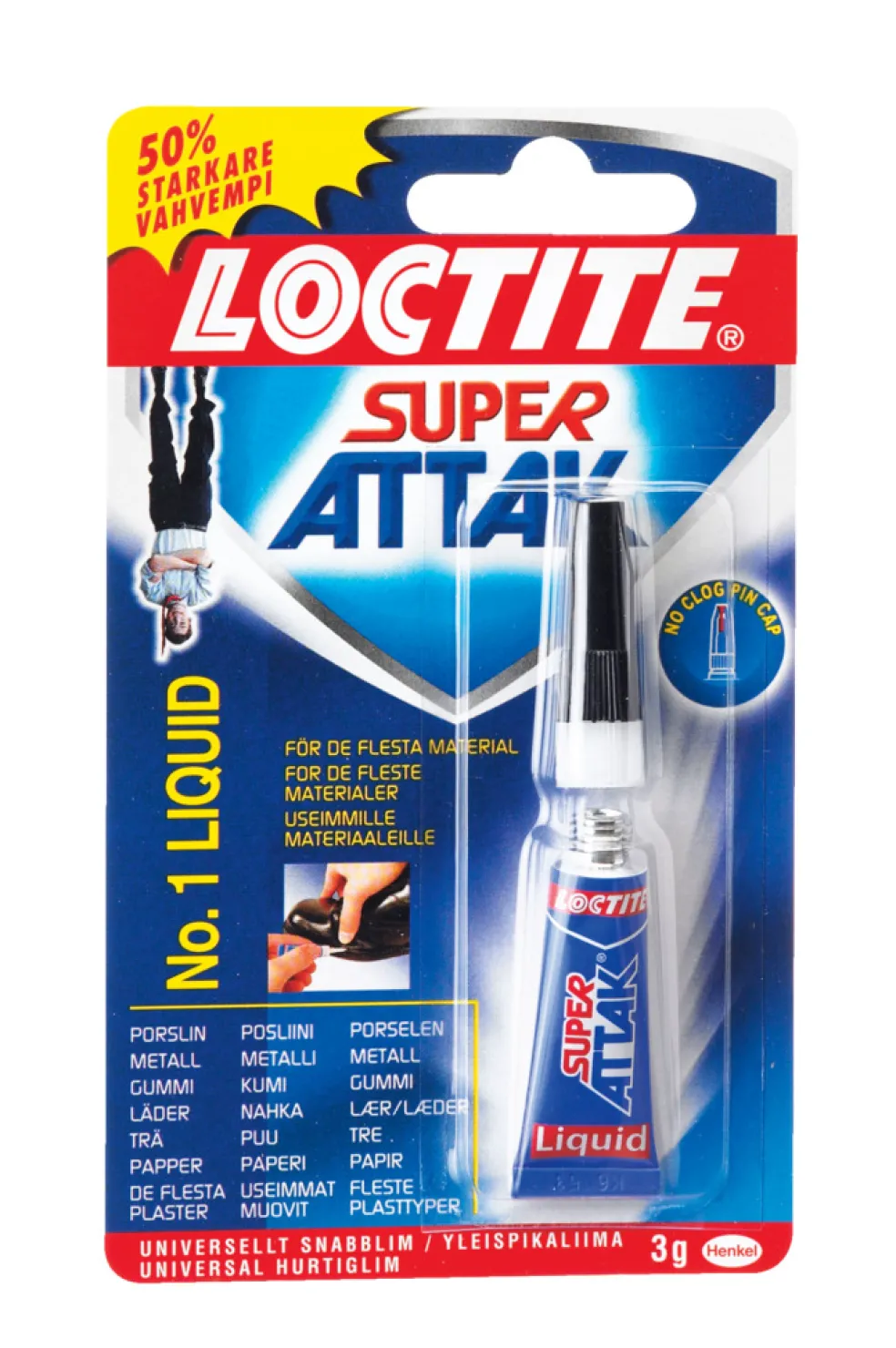 Snabblim Super Attak Liquid 3 g Loctite